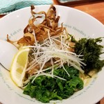 麺屋 六感堂 - 鯖の味噌煮和えそば（あん肝味噌だれ使用）