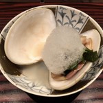 野口太郎 - 千葉の蛤シャンパン蒸し 新物ワカメ 蛤エキスの泡