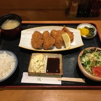 一誠 - 広島県産 大粒カキフライ定食 1100円