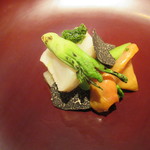 イル アオヤマ - 貝類　菜の花　トリュフ