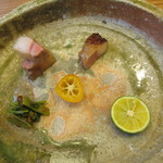 柚木元 - 子猪の焼き物　二種類の調理方で