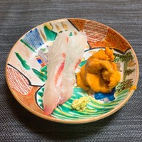 浅草じゅうろく - ④刺身（真鯛・ウニ）