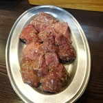 焼肉 親鳥専門店 ばかたれ - 名物とろける白レバー