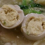 よこはま軒 - 料理写真:あっさり背脂ラーメン(うずらの味玉2コ入り)のうずらの味玉