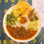 ロイヤルグリーン レストランアンドバー - マトンカレー(上から)