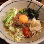 Maru Hachi - 台湾まぜそば　ヘタなラーメン屋さんよりはるかにうまいっ！！辛さしっかり☆たまごマイルド◎いろんな具材の食感楽しい♪旨みたっぷり(^0^)　2019/02/24