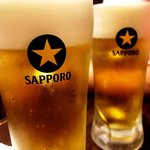 生ビール中ジョッキ（ サッポロ黒ラベル）