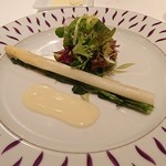 カランドリエ - 七谷鴨腿肉のコンフィとホワイトアスパラガスのサラダ仕立て