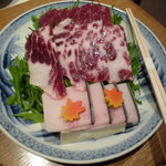 どおぞの - ハリハリ鍋の具材（赤身・鹿の子・本皮・水菜・豆腐）