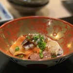 味あら井 - ●ミンク鯨5時間仕上げ、赤貝、シャコ