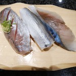 沼津魚がし鮨 - 光り三種・３５０円