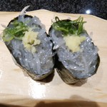 沼津魚がし鮨 - 生しらす軍艦・２８０円