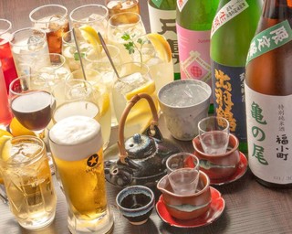 Toriya Kibei - 各コースに＋500円で、地酒やワインが飲めるプレミアム飲み放題に！