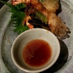 日本のお酒と土鍋のごはん こめいろ - 海老と菜の花のハルマキ