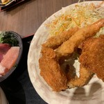 魚がし食堂　中央市場店 - フライでかい！お皿もでかい！