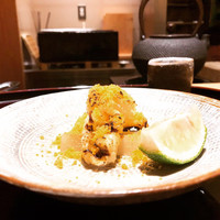 一本木石橋 - 穴子焼き霜  うど  カラスミ