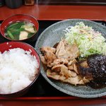 新橋　ごはん亭 - ハンバーグと生姜焼き定食
