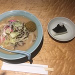 Sabamiyama - カレーちゃんぽん＋サービスの鯖おにぎり