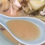 鯖みやま - スープ（カレー味の挽肉溶かす前）