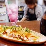 インディ庵 - 原木しいたけのタタキ。