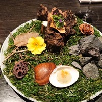 L'EAU - 水　葉　石を表現