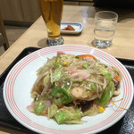 リンガーハット - 長崎皿うどん  生ビール 中