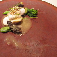 Recette - 天然のトラフグとその白子 モリーユ茸（フランスのキノコ）