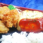 マルナカ - ハンバーグ唐揚げ弁当429円