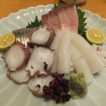 割烹 桃井 - 寒鰆　たこ　いか　鯵