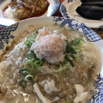 バーミヤン - 蟹餡かけ炒飯と餃子