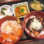 気田川 憩の家 - 料理写真:ミニ丼セット 