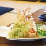 木綿花 - 牡丹海老の天ぷら