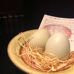 青い殻の卵「アローカナ」につけてお楽しみください。