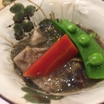 鮨 心白 - 隠れて見えないけど真鱈の白子です（笑）