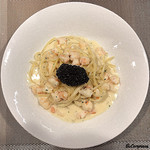 リナシメント - ｷｬﾋﾞｱ山盛り車海老のｸﾘｰﾑﾊﾟｽﾀ