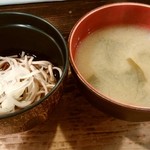真寿司 - お味噌汁にお蕎麦