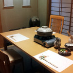 花柚 - ２階個室　テーブルが用意されていました