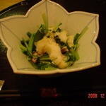 先附　　火取り穴子お浸し 