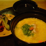 炭焼き かどた/お料理すゞ㐂 - 飯　　雲子雑炊と香物７種