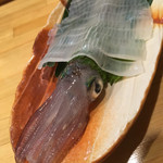 墨や - 活け烏賊造り ヤリイカ