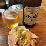 特麺コツ一丁ラーメン - 瓶ビール（おつまみ付） 600円