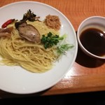 麺肴 今日から - 本日の限定「三陸産の純牡蠣つけめん」2019年2月28日