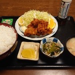 えびや - 唐揚げ定食ご飯大盛り