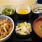 吉野家 - ねぎ玉牛丼と、とん汁お新香セット