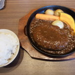 Sapporoushitei - 十勝産“彩美牛”のステーキハンバーグ単品（ライス付）