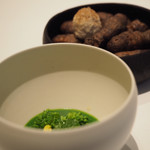 La Cime - 菊芋 パルメザンチーズ     、菜の花 白子