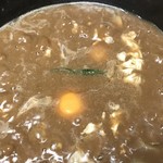 みずほファーム - 瑞穂のたまごを牡丹鍋の残ったスープに投入