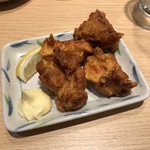 Kakuyasu Biru To Tetsunabe Gyouza San Roku Go Sakaba - あいもり唐揚げ ４個 330円税別