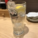 格安ビールと鉄鍋餃子 3・6・5酒場 - チューハイ（レモン入り） 150円