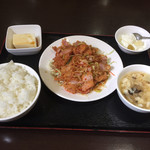 唐和楼 - 揚げ鷄の甘酢あんかけ定食
